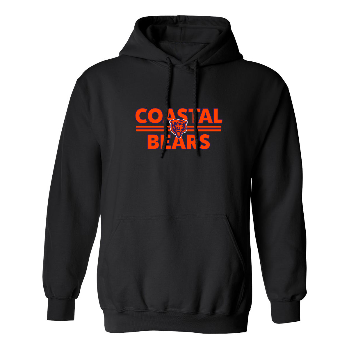 Coastal Bears - Stripe Logo - Black Hoodie