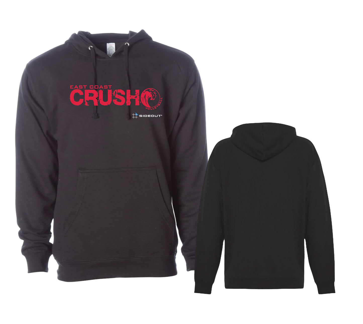 CUSTOM East Coast Crush Unisex Black Hooded Sweatshirt