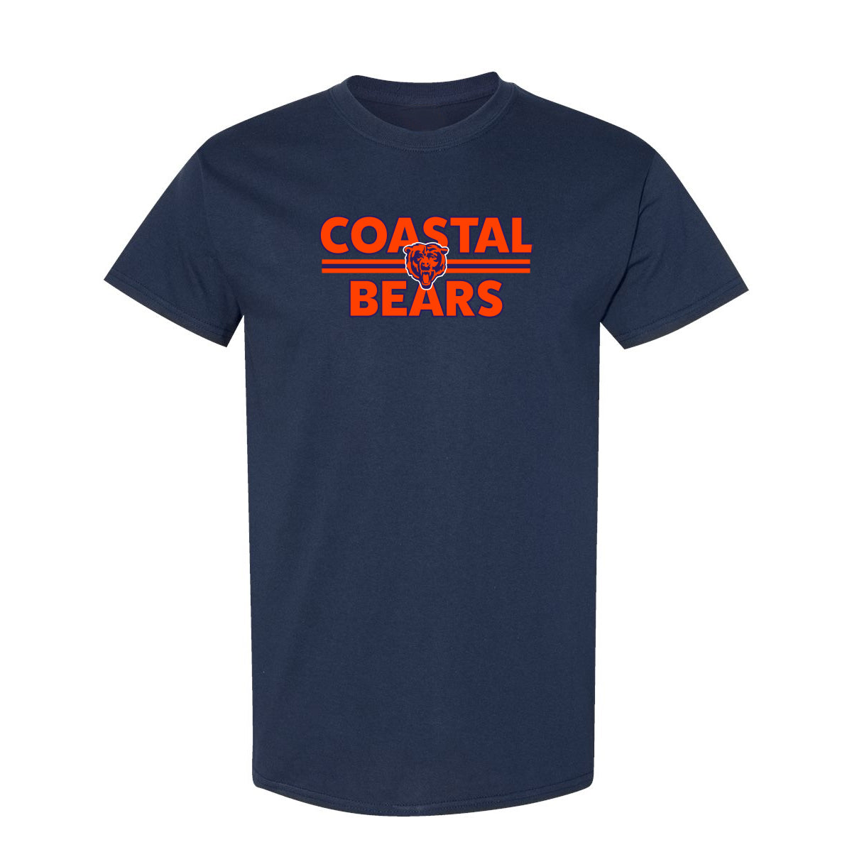 Coastal Bears - Stripe Logo - Navy Tee