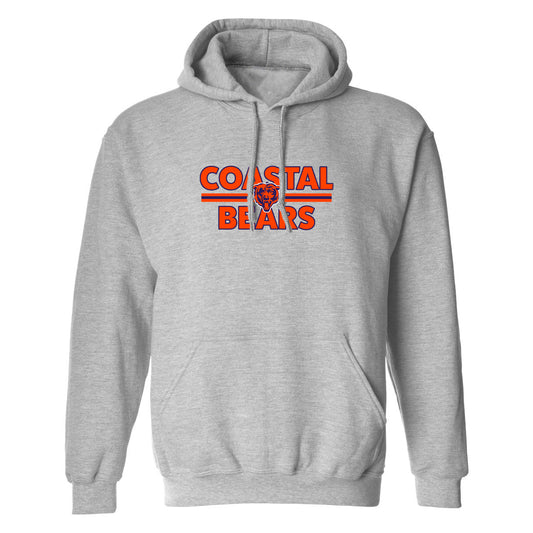 Coastal Bears - Stripe Logo - Gray Hoodie