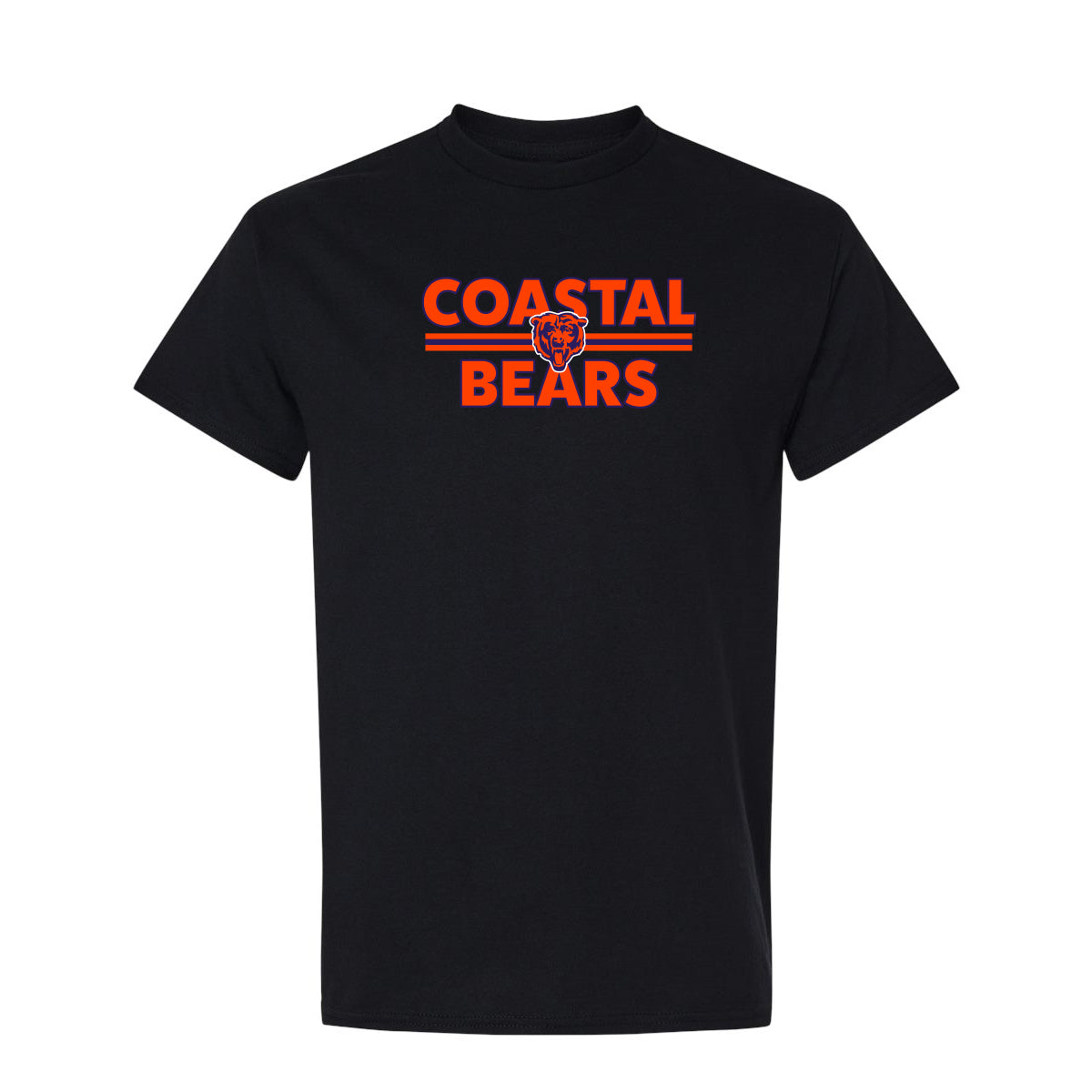 Coastal Bears - Stripe Logo - Black Tee