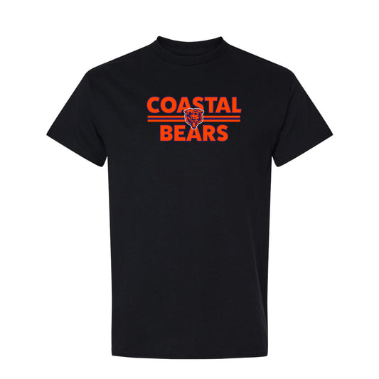 Coastal Bears - Stripe Logo - Black Tee