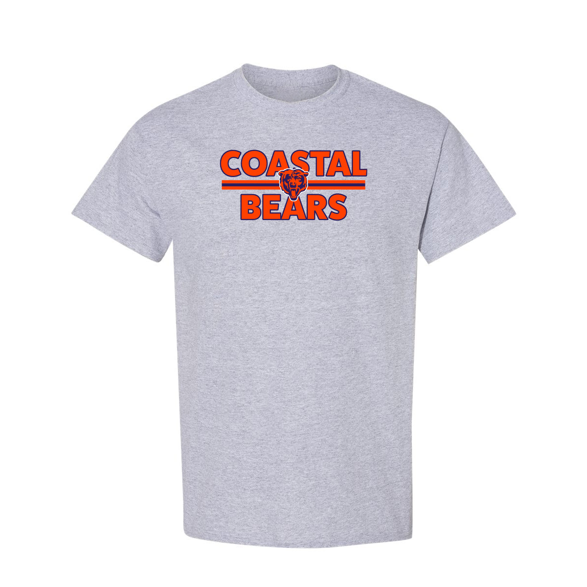 Coastal Bears - Stripe Logo - Gray Tee