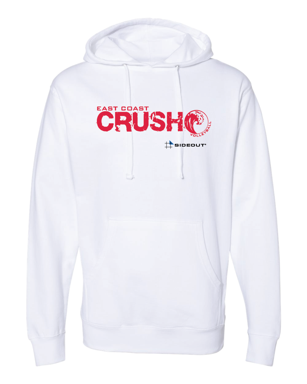 CUSTOM East Coast Crush Unisex White Hooded Sweatshirt