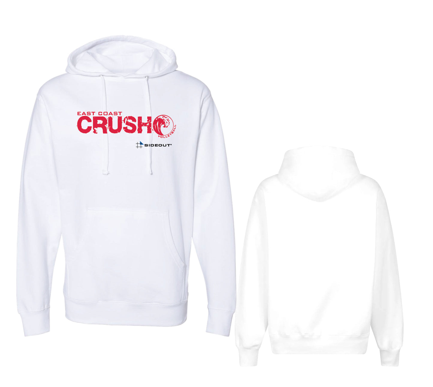 CUSTOM East Coast Crush Unisex White Hooded Sweatshirt