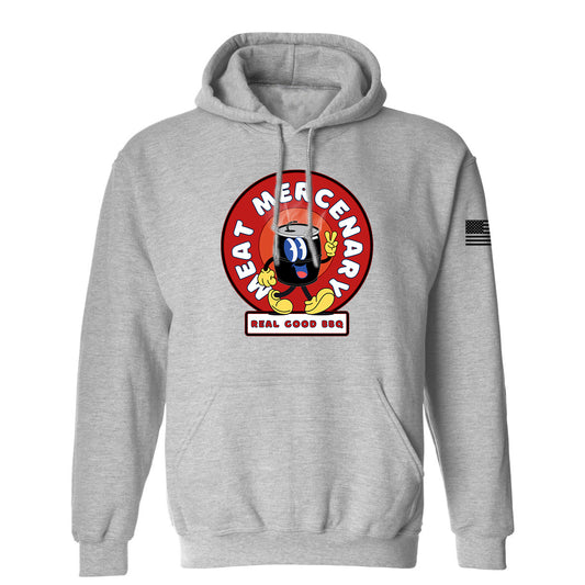“Real Good BBQ” Grey Hoodie