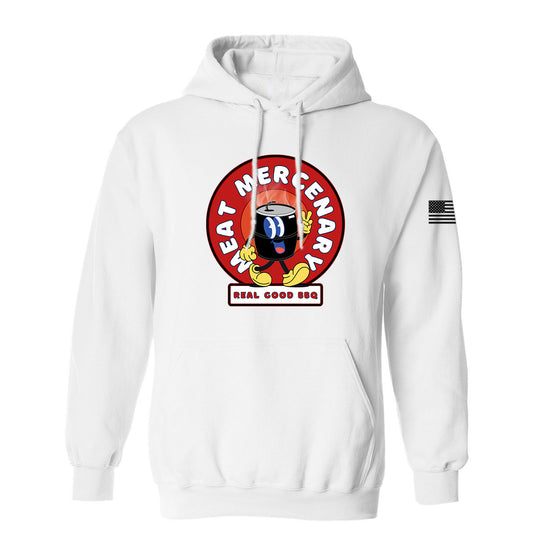 “Real Good BBQ” White Hoodie