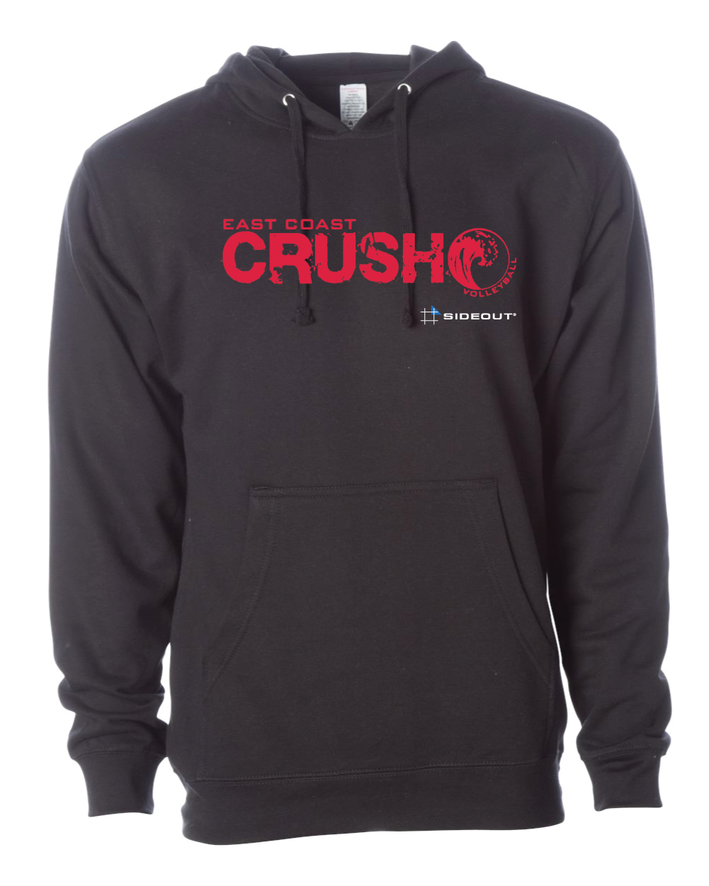 CUSTOM East Coast Crush Unisex Black Hooded Sweatshirt