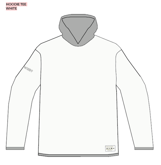 Willbo Men's LS Hooded Tee - White